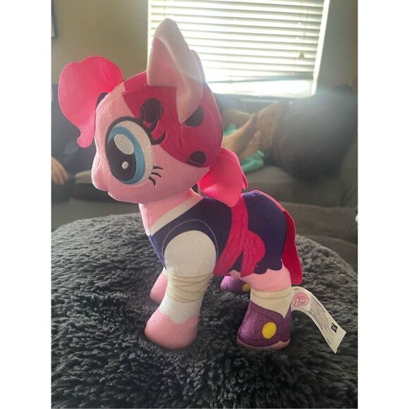 Hasbro Kids Pink Purple My Little Pony The Movie Pinkie Pie Pirate Stuffed Toy - Picture 13 of 13